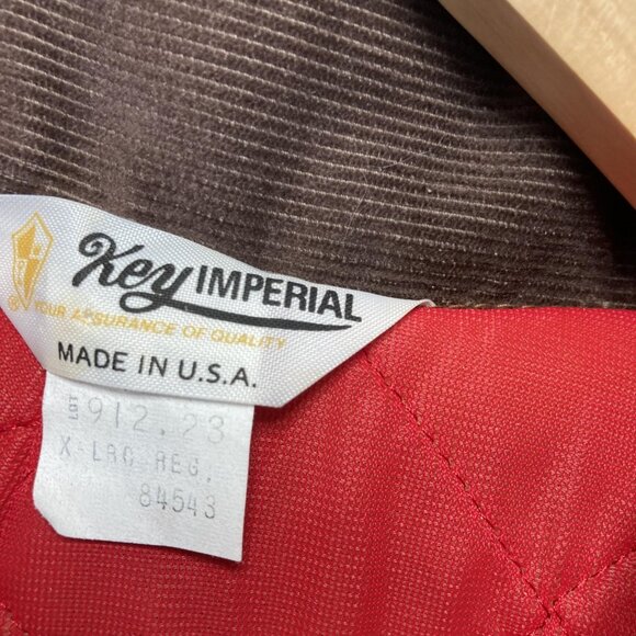 Vintage Key Imperial Canvas Duck Coveralls Mens XL Brown Insulated Quilted USA - Picture 6 of 16